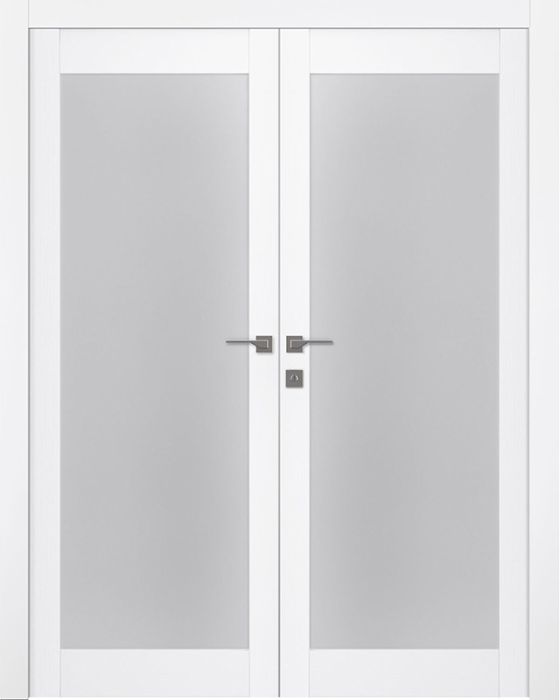Prefinished Palladio 207 Vetro Bianco Noble Modern Interior Double Door