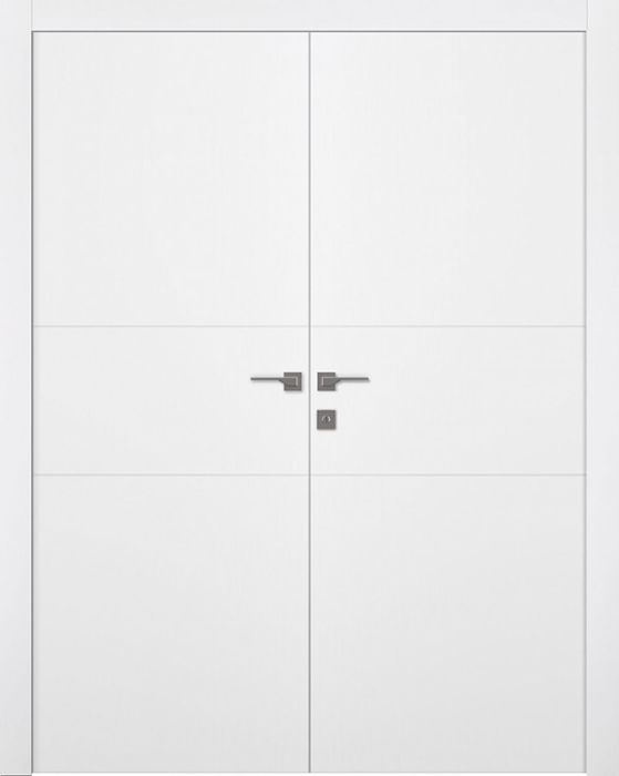 Prefinished Palladio 2H Bianco Noble Modern Interior Double Door