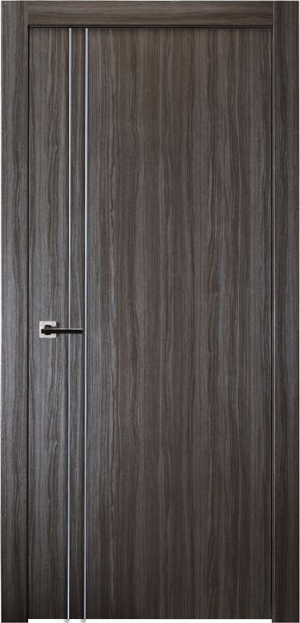 Prefinished Palladio 2V Gray Oak Modern Interior Single Door