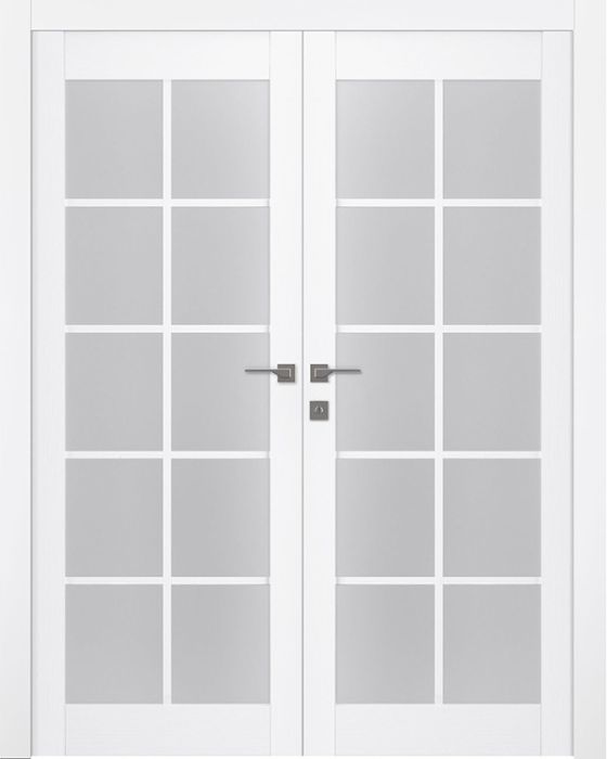 Prefinished Palladio 5 Lite Vetro Bianco Noble Modern Interior Double Door