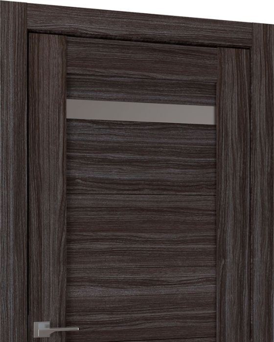 Prefinished Perla Vetro Gray Oak Modern Interior Single Door