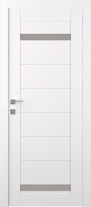 Prefinished Perla Vetro Snow White Modern Interior Single Door
