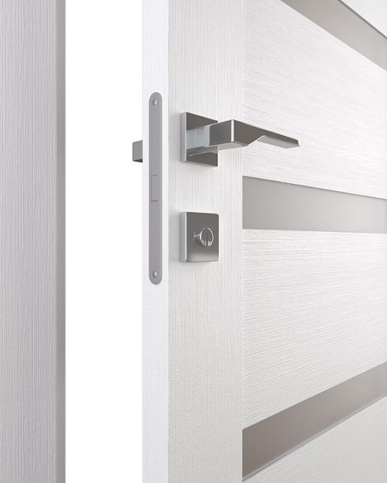 Prefinished Rita Vetro Bianco Noble Modern Interior Single Door