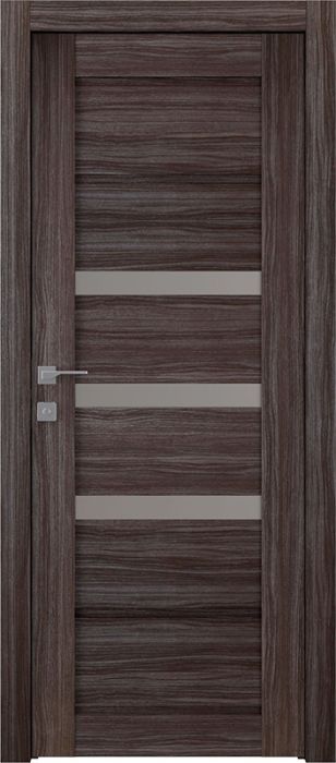 Prefinished Rita Vetro Gray Oak Modern Interior Single Door