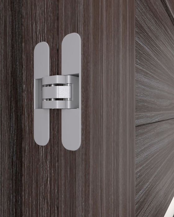Prefinished Rita Vetro Gray Oak Modern Interior Single Door