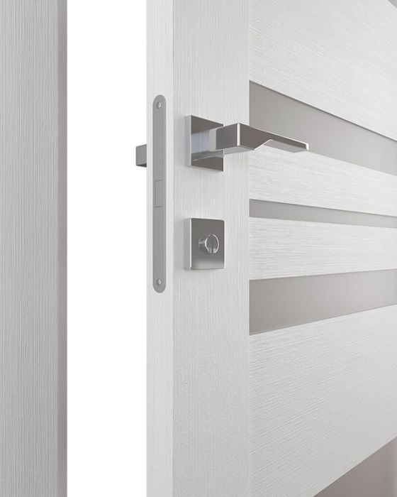 Prefinished Romi Vetro Bianco Noble Modern Interior Single Door