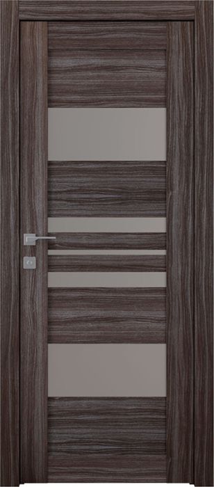 Prefinished Romi Vetro Gray Oak Modern Interior Single Door
