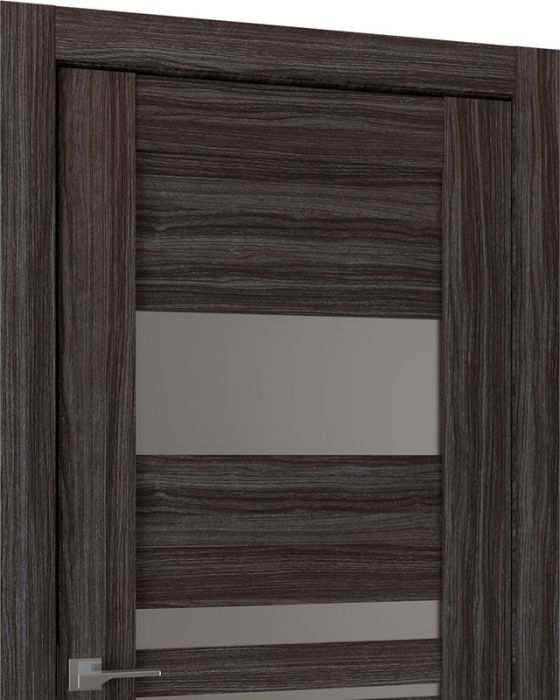 Prefinished Romi Vetro Gray Oak Modern Interior Single Door