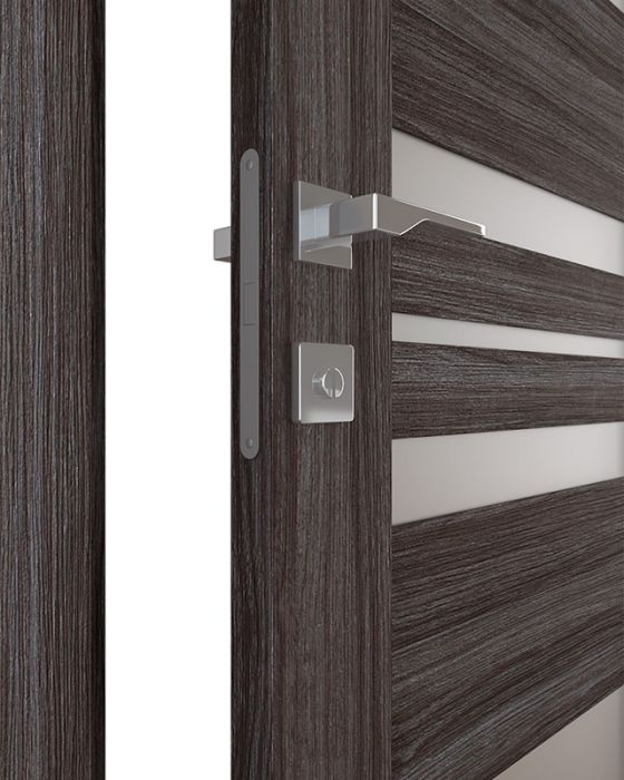 Prefinished Romi Vetro Gray Oak Modern Interior Single Door