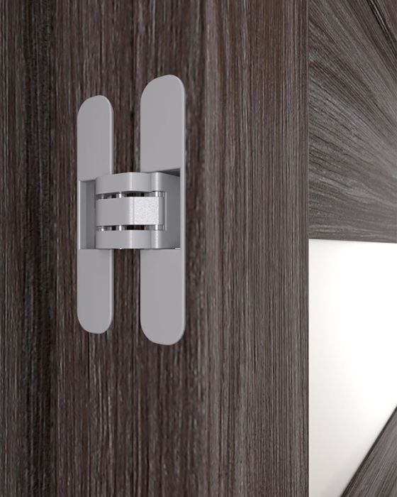Prefinished Romi Vetro Gray Oak Modern Interior Single Door