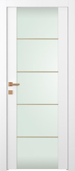 Prefinished Smart Pro H3G 4H Vetro Polar White Modern Interior Single Door