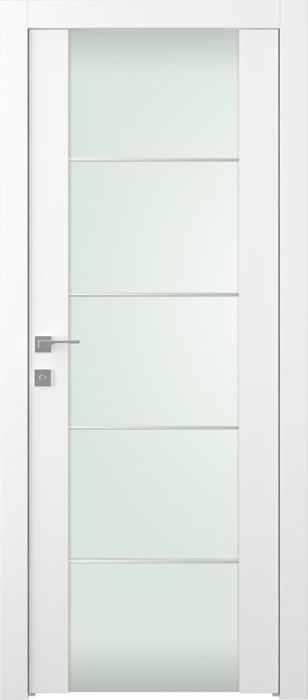 Prefinished Smart Pro H3G 4H Vetro Polar White Modern Interior Single Door