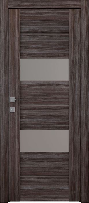 Prefinished Vita Vetro Gray Oak Modern Interior Single Door