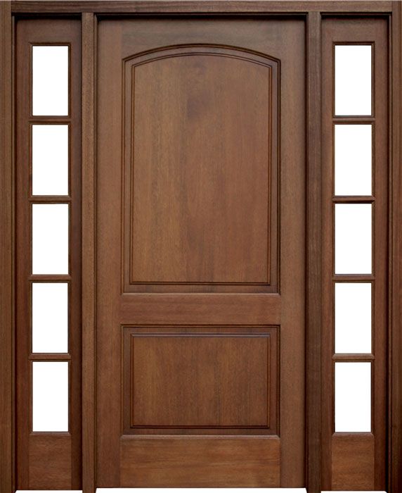 80" Mahogany Belle Meade Single Door/2Sidelite