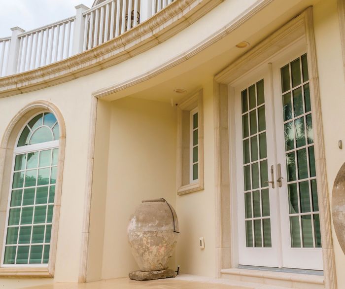 Low-e 96" Full Lite, 18 Lite SDL Fiberglass Double Door, Impact Rated