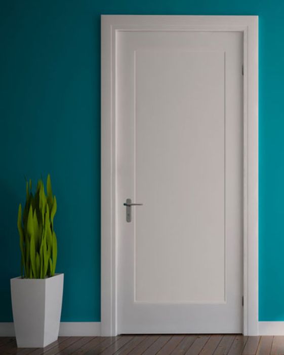 80" Primed 1 Panel Shaker Interior Door, 1-3/8 Thick ,PRI8401