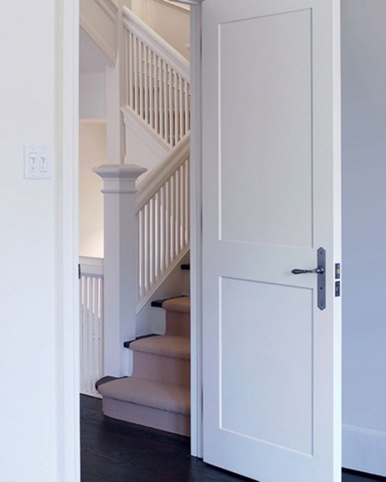 80" 20 min Fire Rated Primed 2 Panel Shaker Interior Door, 1-3/4 Thick PRI840220M