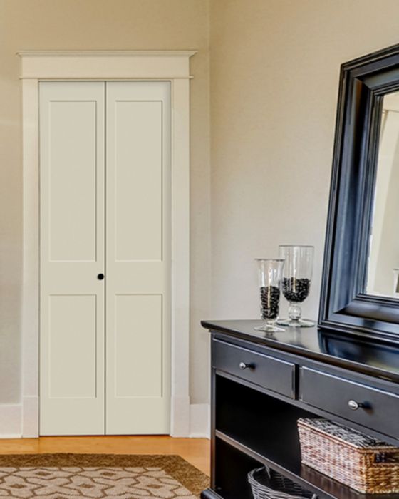 80" Primed 2 Panel Shaker Bifold 2 Door, 1-3/8 Thick, PRI8402BF