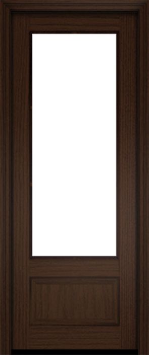 96" Mahogany Biscayne 1 Lite Single Door | HVHZ Impact