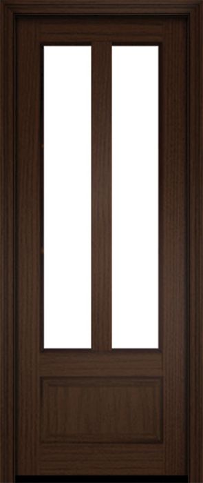 96" Mahogany Biscayne 2 Lite Single Door | HVHZ Impact