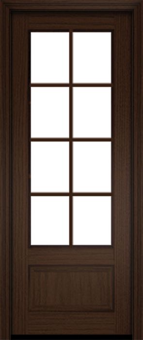 96" Mahogany Biscayne 8 Lite Single Door | HVHZ Impact