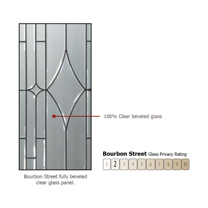 42" x 96" 3/4 Lite Bourbon Street Mahogany Door /2side