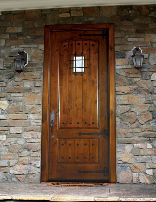 96" Mahogany or Knotty Alder Briarcliff Single Door w Speakeasy