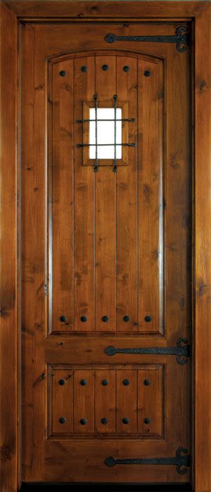 96" Mahogany or Knotty Alder Briarcliff Single Door w Speakeasy