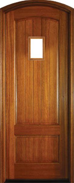 96" Mahogany or Knotty Alder Briarcliff Single Door/Arch Top w Speakeasy