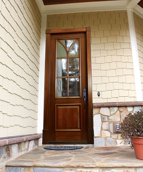 96" Mahogany Seville TDL 7 Lite Single Door