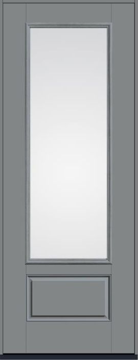 96 Low-E 3/4 Lite 1 Panel Smooth Fiberglass Single Door , WBD Impact