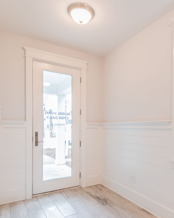 Low-e 96" Full Lite Fiberglass Single Door, Impact Rated