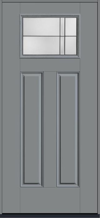 80 Axis Craftsman Top View 2 Panel Smooth Fiberglass Single Door , WBD Impact