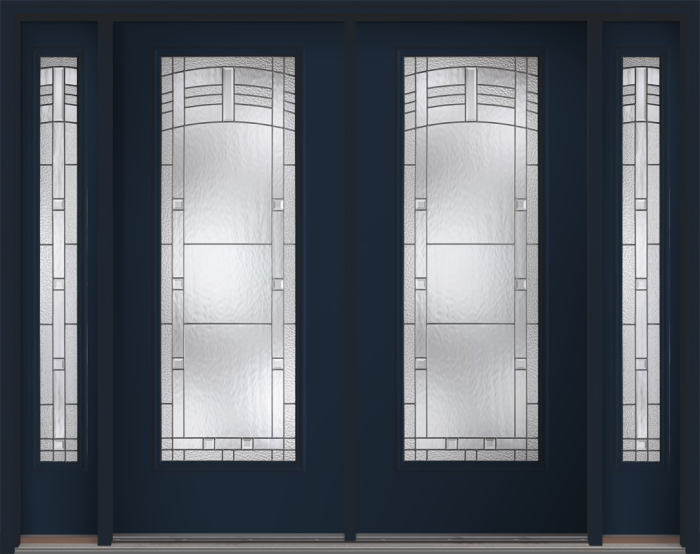 80 Maple Park Full Lite Smooth Fiberglass Double Door,Sidelites , WBD Impact