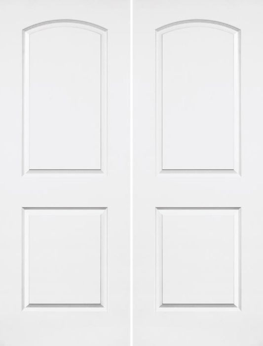 80" Caiman Hollow Core Smooth Double Door|1-3/8" Thick