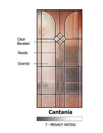 Pro 80" 1 Panel 3/4 Lite Cantania Mahogany Door