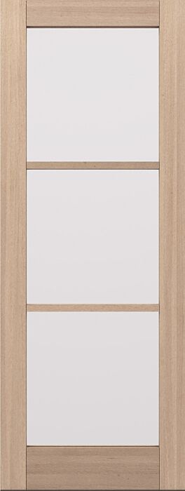 G103 | 96"  | Mahogany Wood SDL Full Lite,3 Lite 1-3/4" Exterior Single Door - DIY RTA Kit