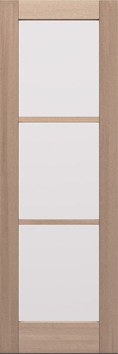 G103 | 96"  | Mahogany Wood SDL Full Lite,3 Lite 1-3/4" Exterior Single Door - DIY RTA Kit