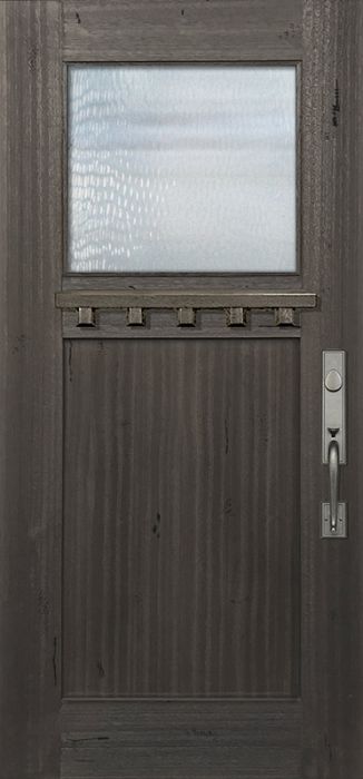 36" x 80" Craftsman 1 Lite 1 Panel DoorCraft Mahogany Door