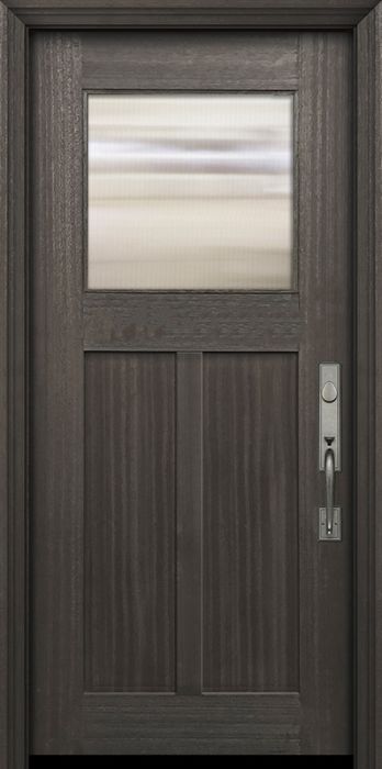 36" x 80" Craftsman 1 Lite 2 Panel DoorCraft Mahogany Door