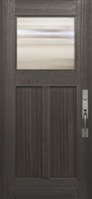 36" x 80" Craftsman 1 Lite 2 Panel DoorCraft Mahogany Door