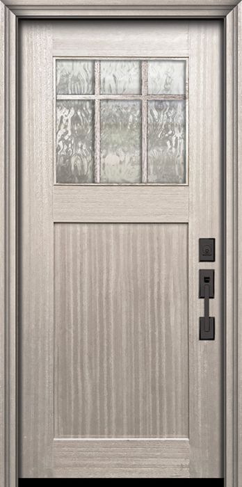 36" x 80" Craftsman Marginal 6 Lite SDL 1 Panel Mahogany Door