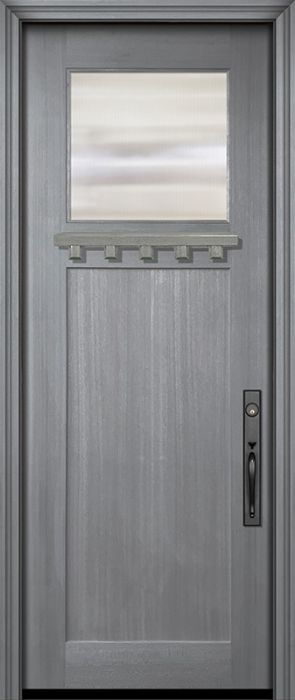 36" x 96" Craftsman 1 Lite 1 Panel Mahogany Door