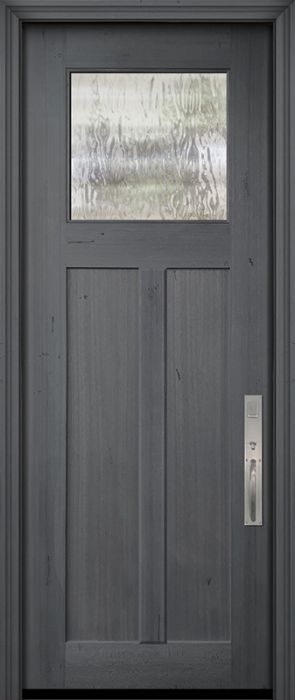 36" x 96" Craftsman 1 Lite 2 Panel Mahogany Door