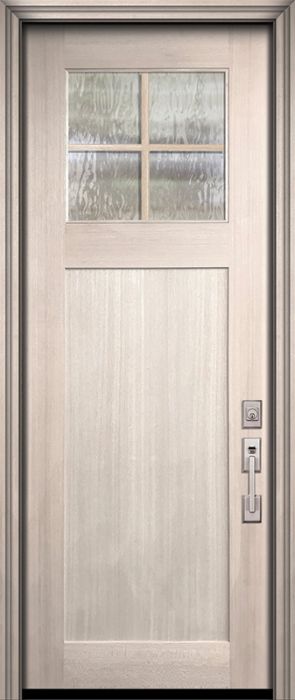 36" x 96" Craftsman 4 Lite SDL 1 Panel Mahogany Door