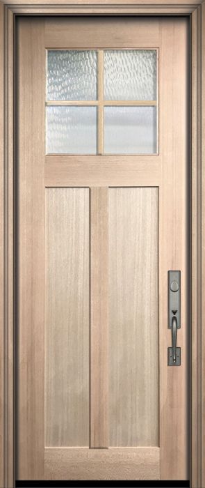 36" x 96" Craftsman 4 Lite SDL 2 Panel Mahogany Door