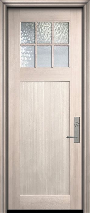 36" x 96" Craftsman 6-Lite SDL 1 Panel Mahogany Door