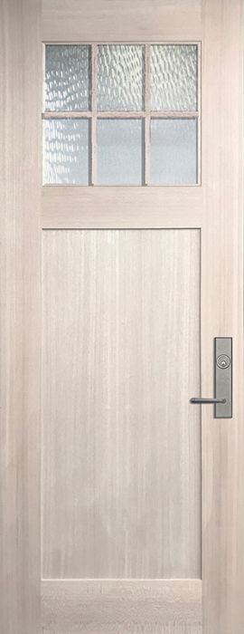 36" x 96" Craftsman 6-Lite SDL 1 Panel Mahogany Door