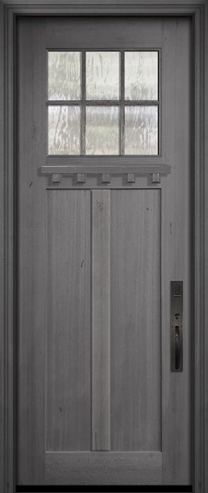 36" x 96" Craftsman 6-Lite SDL 2 Panel Mahogany Door