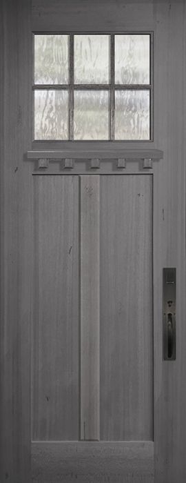 36" x 96" Craftsman 6-Lite SDL 2 Panel Mahogany Door